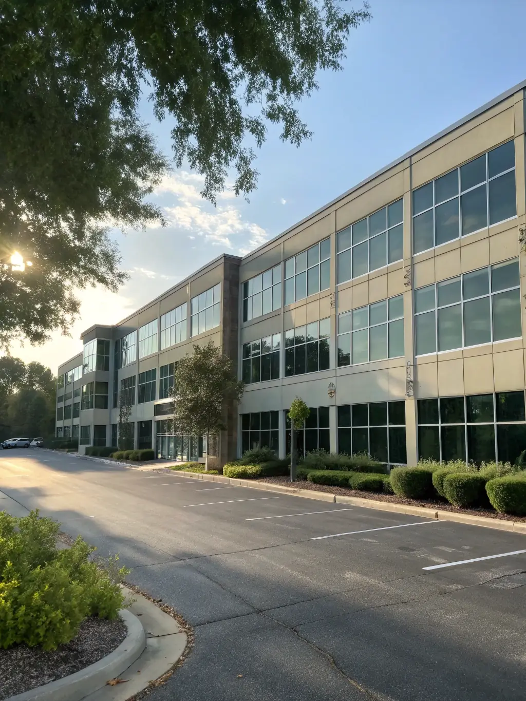 A photograph of the Phoenix Commercial Complex, highlighting the multi-unit structure designed to accommodate various retail and office tenants.