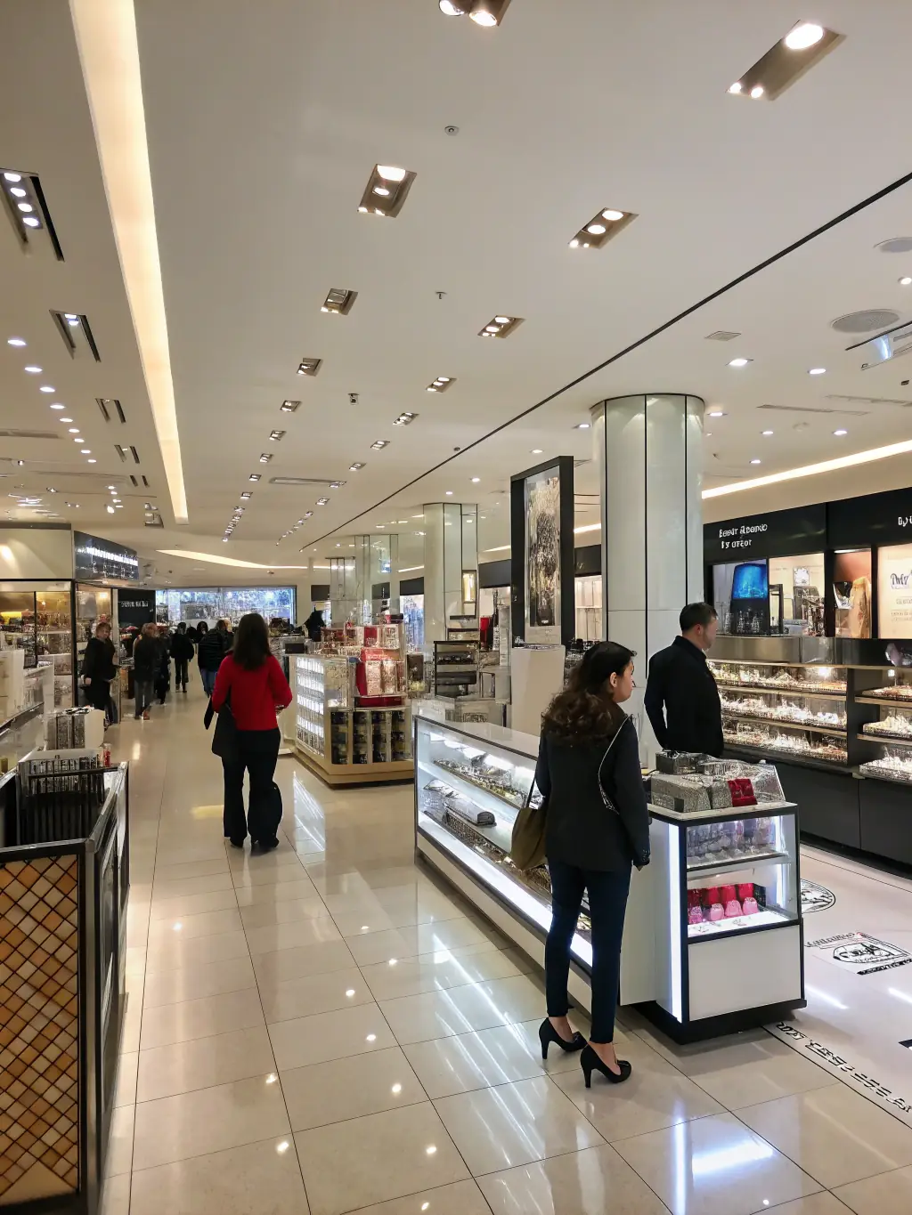 A photograph showcasing the interior of a newly constructed retail space, emphasizing the quality of finishes and attention to detail.